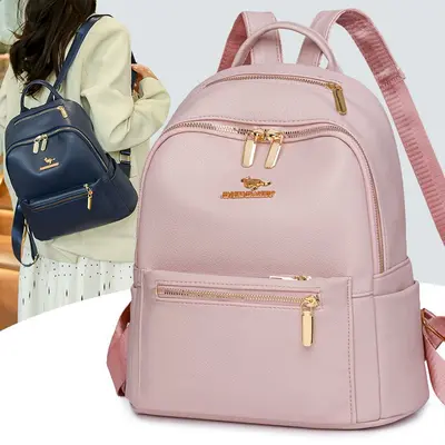Fashion PU Women's Backpack Versatile Commuter Shoulder Backpack - 4