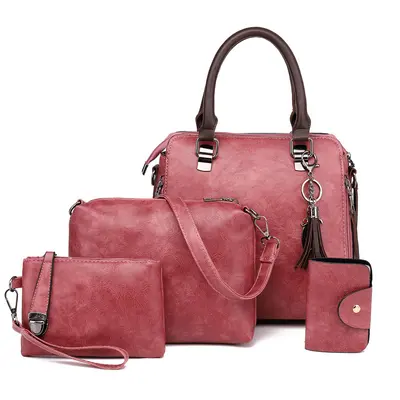 Women's Retro Four-Piece Mother and Child Bag Set with Shoulder and Handbag - 5