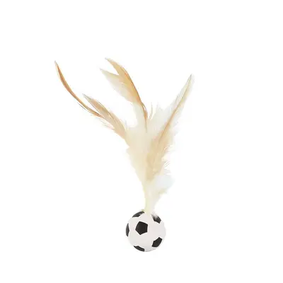 Cat toy feather elastic ball interactive teaser