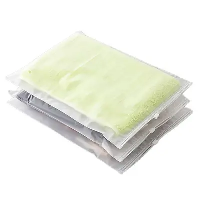 Nokta toptan buzlu fermuarlı çanta şeffaf saklama çantası giyim ambalaj çantası sutyen plastik ambalaj çantası giyim çantası