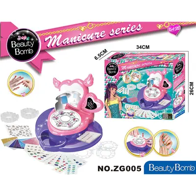 Cross-border Children's Cosmetics Set Vanity Beauty Nail Station Pretend Play DIY Toy Gift Box Wholesale Custom - 11