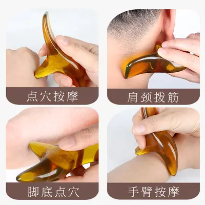 Sandal Ağacı Üçgen Kuş Ayak Taban Acupoint Gua Sha Kas Serbest Bırakma Çubuğu Ayak Taban Meridyen Temizleme Mucizesi Ayak Taban Masaj Cihazı Meridyen Fırçası