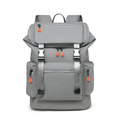 Erkek seyahat sırt çantası, çok işlevli, laptop compartmanı, pürüzüz renk - 7