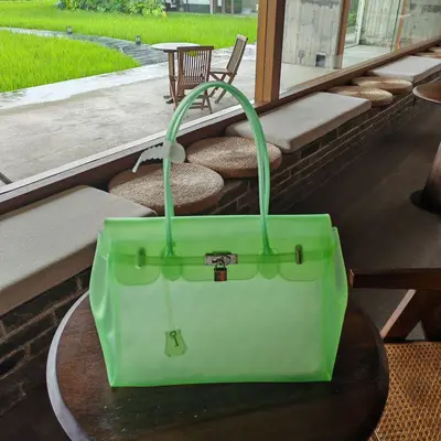 Transparent Silicone Jelly Tote Bag, Large Capacity for Women - 10