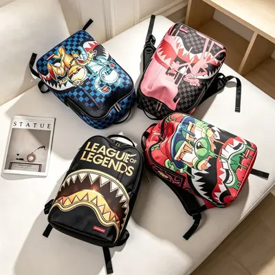 Grenzüberschreitende hochwertige Shark-Muster Trend-Marke großvolumiger Rucksack Kollektion Werksbestand direkt versand Freizeit Reise Experte - 2