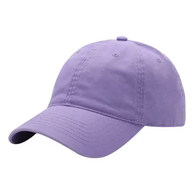 Combed Cotton Baseball Cap Solid Color Water Washed Hat Simple Trendy Duck Bill Cap Outdoor Popular Versatile Soft Top Sun Visor Hat