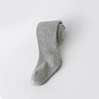 Girls' Solid Color Cotton Tights for Spring and Autumn - 13