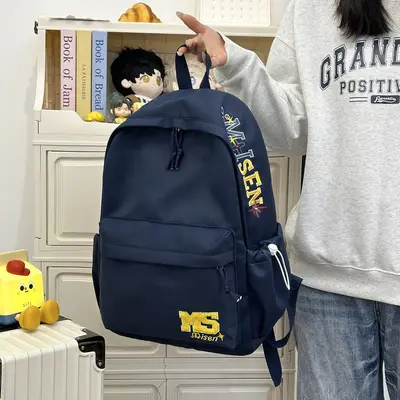 Middle School Girls' Backpack, Letter Print, Large Capacity - 3