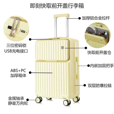 Ön Açılır Şifreli Bavul, 24 İnç Laptopa Uygun Sağlam ve Dayanıklı - 3