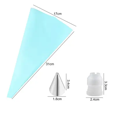 Amazon Edelstahl Decorations-Spitzensatz Kuchendekorationswerkzeuge Cremebeutel Decorations-Spitze EVA-Decorationstasche verstärkt