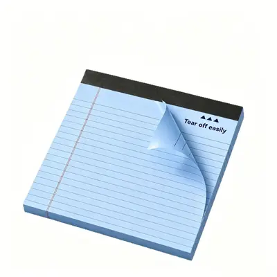 A4 6-Color Tear-Off Ruled Notepad, Portable Planning Notebook - 6