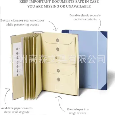 Best-Selling In Case I Go Missing Binder Manila Pocket File Folder Accordion File Bag