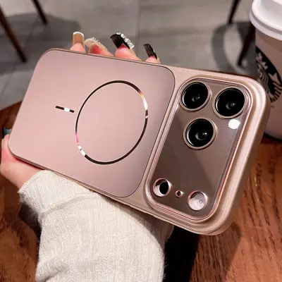 适用苹果18promax手机壳秒变大视窗AG流光磨砂磁吸iPhone17保护套 - 2