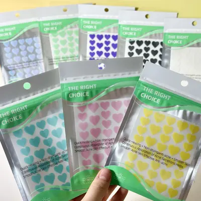 Heart Pattern Hydrocolloid Acne Patch for Day and Night Use