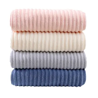 Yeni mercan kadife çabuk kuruyan büyük banyo havlusu şeker kadife plaj havlusu banyo şal dalgalı havlu banyo havlusu üç parçalı set