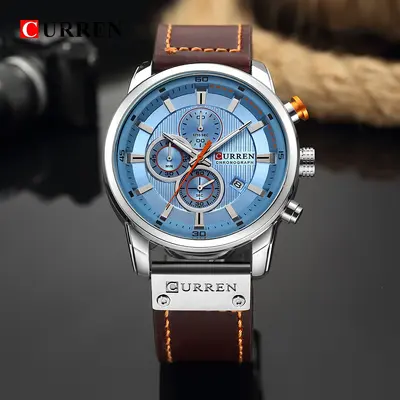 CURREN erkek saati, kahverengi, su geçirmez