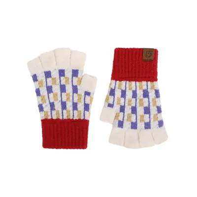 Children's fleece-lined fingerless gloves, ages 6-9 - 9