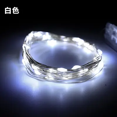 USB bakır tel LED peri ışığı, pil kutulu Noel dekorasyon ışığı - 8