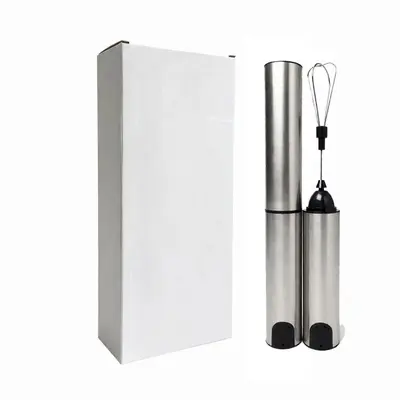 USB Rechargeable Stainless Steel Milk Frother Multifunctional Coffee Latte Art Milk Cap Machine with Cover Electric Milk Foam Maker - 8