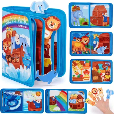 Montessori Busy Board, 3D Animal Felt Book, Educational Tear Book - 7