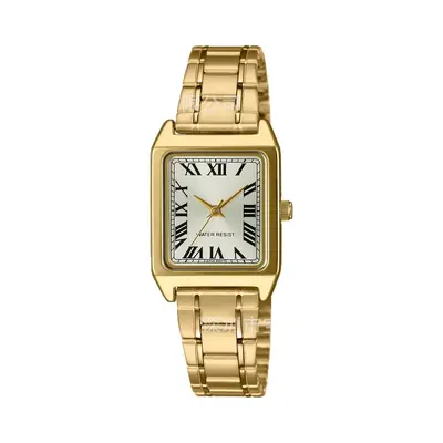 Женские часы Ouxi LTP-V007 серии Steel Strap, минималистичные, с римскими цифрами, кварцевые, из нержавеющей стали, в ретро-стиле, маленькие квадратные часы