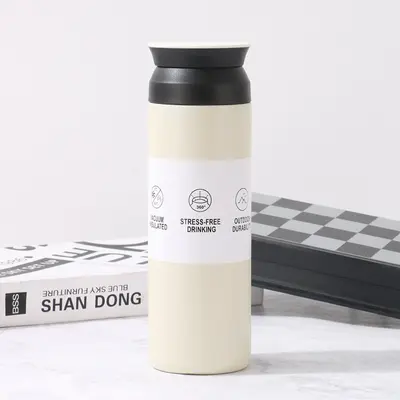 日式简约元素杯304不锈钢茶水分离保温杯原宿风真空带盖礼品水杯 - 6