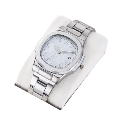 Erkek kare spor kol saati, çelik kordon, kuvartz, takvim - 6