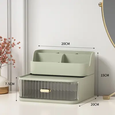 Luxury cosmetic storage box with drawers, dustproof - 9