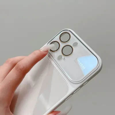 适用iPhone18promax手机壳秒变大视窗糖果色亮面玻璃苹果17保护套 - 5