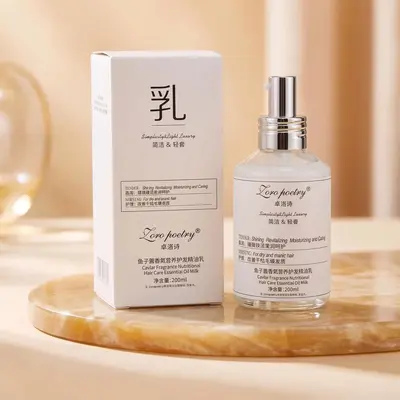 Zhuoluoshi Aromaterapi Bakım Esansı 200ml, Kuru ve Yıpranmış Saçlar İçin Durulama Gerektir - 7