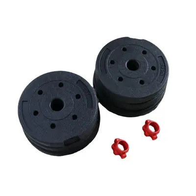 Cement dumbbell set, rubber coated, adjustable