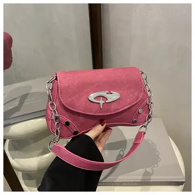 Kadın tek omuz çantası, küçük kare model, retro yaz tasarımı - 7