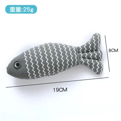 Oversized Catnip Wave Cat Toy, Cotton Linen Chew Toy - 8