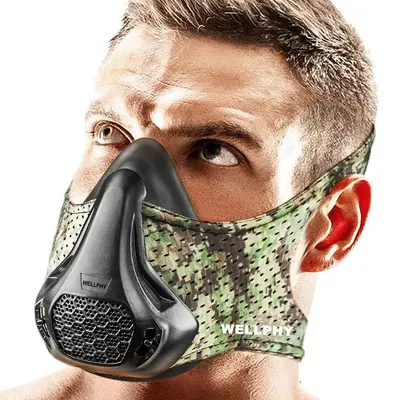 Spor Maskesi 24 Kademeli Ayarlanabilir Oksijen Kontrollü Kendini Zorlama Fitness Antrenmanı Oksijen Kısıtlayıcı Yüz Maskesi sports mask sınır ötesi Douyin