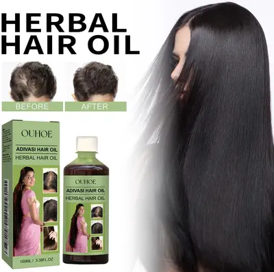 OUHOE Herbal Hair Oil Gentle Moisturizing Strong Hair Lightweight Nourishing Smooth Hair Care Oil