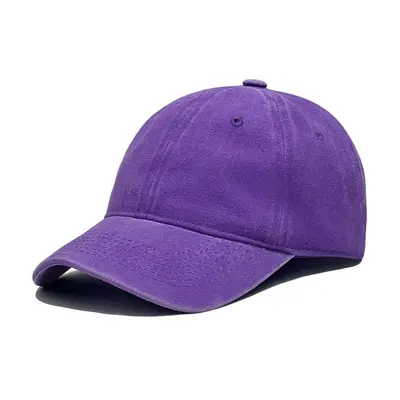 Vintage Baseballkappe aus reiner Baumwolle, gewaschen, weiches Oberteil, einfarbiger Sonnenschutz, Custom-Logo-Stickerei im Großhandel. - 11