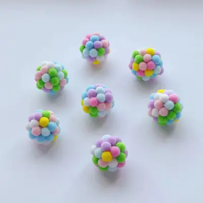 Handmade Bell Ball Interactive Stuffed Cat Toy - 7