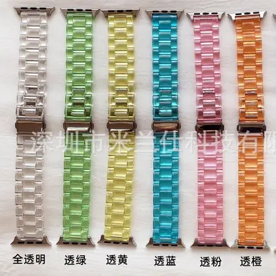 Transparent Resin Watch Strap for Apple Watch 11/12, Compatible with iWatch 8/9/10 - 3