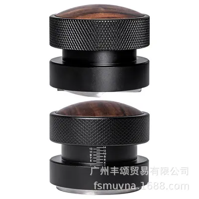 Kaffee-Tamper 58,35 mm horizontal, Walnussholz-Gravitationsverteiler 51 mm