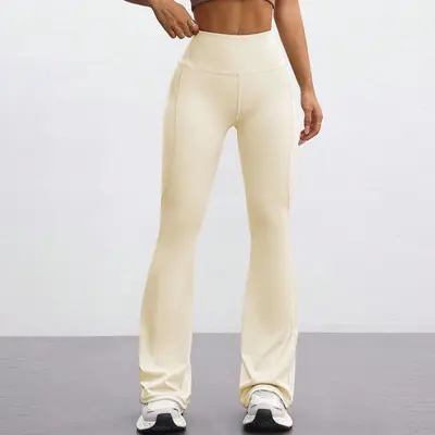 Women's Long Yoga Leggings, Seamless Look, High-Waist, Quick-Dry - 10