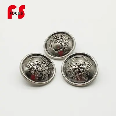 Metal Skull Buttons, Zinc Alloy, Hand-Stitched