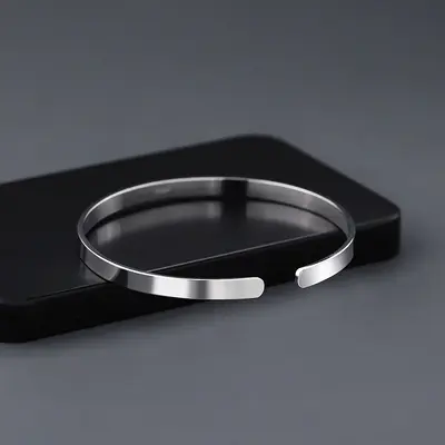 925 Silberbeschichtung Herren-Armband glänzend - 2
