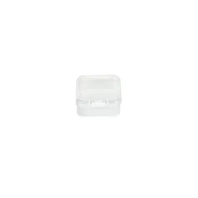 4.5 inch square flip-top plastic storage box