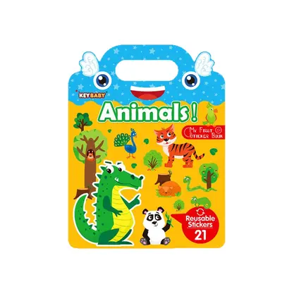 Grenzüberschreitender Großhandel Kinder-Stickerbuch, Frühförderung, Konzentrationstraining, wiederverwendbare Sticker, Tiere, Dinosaurier, Meeresszenen, Gelee-Buch