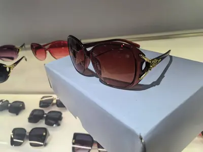 9257 Women's Oversized Polarized Sunglasses, Fox Head Design - 8