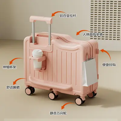 Children's Ride-On Suitcase, 6 Wheels, Combination Lock - 3