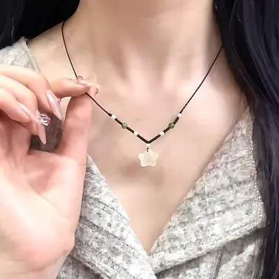 Y2K复古珍珠项链女小众设计感层次叠戴爆款轻奢高级感锁骨链颈圈