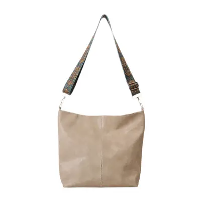 Avrupa ve Amerikan yeni moda taşınabilir omuz crossbody büyük kapasiteli kova çanta saf renk pu moda omuz kadın çantası satışa hazır