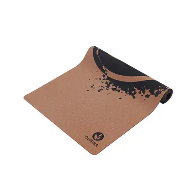 Cork Printed Natural Rubber Non-Slip Yoga Mat - 6