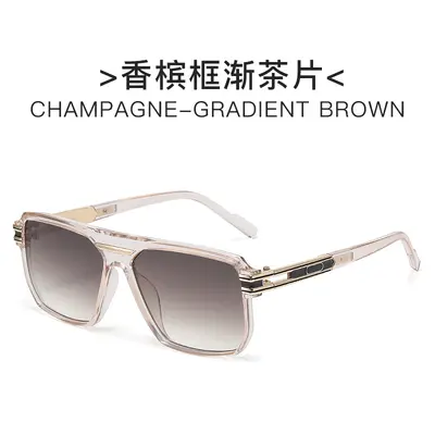 Retro-Herren-Sonnenbrille mit eckigem Rahmen, große Fassung, modisch - 10